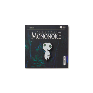 Princess Mononoke Enamel lapel pin on a black card